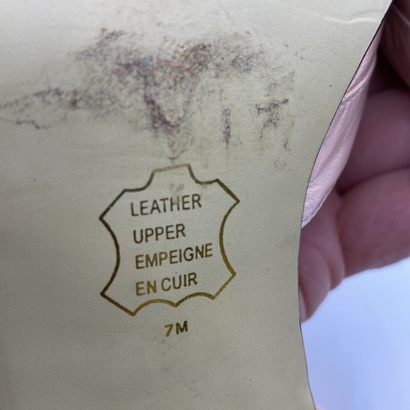 Nygard Collection Women’s Pink Leather Ankle Strap High Heels Size 7M - Picture 9 of 16